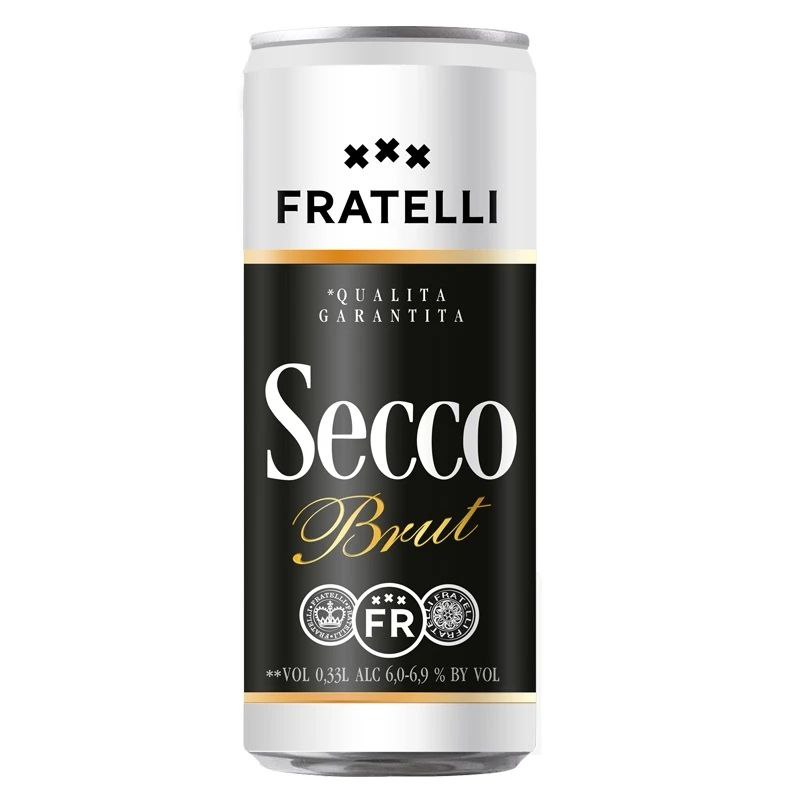 Напій вин. ігр. Fratelli Secco Brut сухий білий  6-6.9% 0.33 л з/б